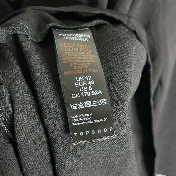 Topshop black horn ring mini long sleeve dress - Picture 9 of 14